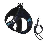 3d Snake Wallpaper3 Print Pet Vest Harnesses Leash Set Reflective Puppy Vest Dogs Walking Training Dog Harness