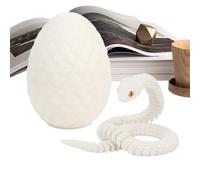 3d Snakes - Snake 3d Fidget Toy | Decor Snake Fidget Toys - Printed Dragon Egg, Fully Jointed, Articulated, Three-Dimensional Realistic Animal Glow-in-the-Dark Model Ornament With Snakes Egg