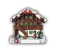 3D Snow House Switzerland Refrigerator Fridge Magnet Tourist Souvenirs Handmade Resin Craft Magnetic Stickers Home Kitchen Decoration Travel Gift