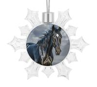 3D Snowflake A Dark Horse Ornaments 2025 Shatterproof Christmas White Snow Flakes Decorating Hanging Ceiling Frozen Winter Wonderland Party Holiday Birthday New Year Home Decor