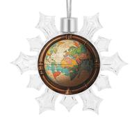3D Snowflake Ancient World Globe Ornaments 2025 Shatterproof Christmas White Snow Flakes Decorating Hanging Ceiling Frozen Winter Wonderland Party Holiday Birthday New Year Home Decor