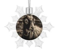 3D Snowflake Black and White Goat Ornaments 2025 Shatterproof Christmas White Snow Flakes Decorating Hanging Ceiling Frozen Winter Wonderland Party Holiday Birthday New Year Home Decor