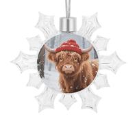3D Snowflake Cow Ornaments 2025 Shatterproof Christmas White Snow Flakes Decorating Hanging Ceiling Frozen Winter Wonderland Party Holiday Birthday New Year Home Decor