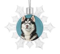 3D Snowflake Cute Husky Ornaments 2025 Shatterproof Christmas White Snow Flakes Decorating Hanging Ceiling Frozen Winter Wonderland Party Holiday Birthday New Year Home Decor