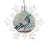 3D Snowflake Grey Pigeon Ornaments 2025 Shatterproof Christmas White Snow Flakes Decorating Hanging Ceiling Frozen Winter Wonderland Party Holiday Birthday New Year Home Decor