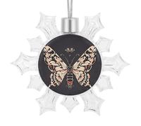 3D Snowflake Moth Gothic Ornaments 2025 Shatterproof Christmas White Snow Flakes Decorating Hanging Ceiling Frozen Winter Wonderland Party Holiday Birthday New Year Home Decor