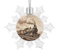 3D Snowflake Ornaments Shatterproof White Snow Flakes Christmas Decorations Etching Train Hanging Ornament for Xmas Winter Wonderland Frozen New Year Holiday Birthday Party Supply