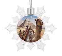 3D Snowflake Ornaments Shatterproof White Snow Flakes Christmas Decorations Pyramid Camel Hanging Ornament for Xmas Winter Wonderland Frozen New Year Holiday Birthday Party Supply