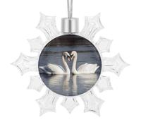 3D Snowflake Romantic White Swan Ornaments 2025 Shatterproof Christmas White Snow Flakes Decorating Hanging Ceiling Frozen Winter Wonderland Party Holiday Birthday New Year Home Decor