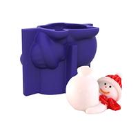 3D Snowman Candle Shape European and American Classic Character Scented Candle Material Mold Home Decor