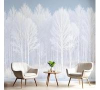 3D snowy photo wallpaper, winter landscape wall mural for bedroom, grey and white wallpaper wall decoration, office wall mural, children's room photo wallpaper, wall decoration, 300cm x 210cm