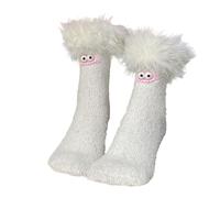 3D Socks Gift Ideas 3D Knit Animal Socks Women Christmas Teenage Girls Gifts Warm Soft Novelty Funny Cute Knitted Sloth Hugging Sock Xmas Presents Stocking Fillers White