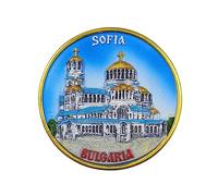 3D Sofia Bulgaria Fridge Magnet Souvenir Gift,Resin Handmade Sofia Refrigerator Magnet Home & Kitchen Decoration Collection
