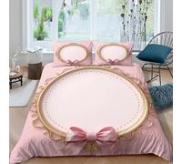 3D Soft Microfiber Ornate frame Comforter Cover Set Breathable Bedding Set with Matching Pillowcase Vintage decorative style Duvet Cover All Season Machine Washable for Teens Adults Single（135x200cm）