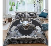 3D Soft Microfibre Gargoyle statue Quilt Cover Set All Season Bedding Set with Pillow Cases Gothic horror design Comforter Cover All Season Easy Care, Washable for Bedroom Decor Double（200x200cm）