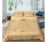 3D Soft Microfibre Human anatomy Duvet Cover Set All Season Bedding Set w/ Pillowcases Renaissance artistic style Bedding Quilt Cover Easy Care Soft Washable for Boys Girls Kids Single（135x200cm）