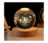 3D Solar System Crystal Ball Night Light, 2.34" Galaxy Glass Sphere Lamp, Happy haves Calming Stellar Spheres The Galaxy, 7 Colors Changing,Astronomy Gift Decor for Boys Girls Kids Birthday Christmas