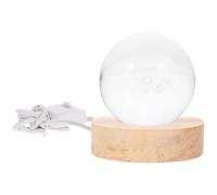 3D Solar System Crystal Ball: Planets Model with Wooden Led Base - 2.36 Inch Space Lamp Science Universe Astronomy Present Room Office Decor
