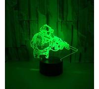 3D Soldier Night Light Lamp 7 Color Change LED Touch USB Table Gift Kids Toys Decor Decorations Christmas Valentines Gift Birthday Gift