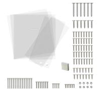 3D SOURCERER V2 Clear Prusa IKEA Lack Plexiglass 3mm 5-Pack Acrylic Kit for 3D Printer Enclosure | x10 Magnets (20x6x2mm) | Protective Sheets x3 440x473mm & x2 220x505mm