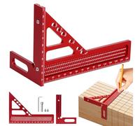 3D Speed Square - Aluminum Alloy Carpenter Square Lengthen Precision Multi-Angle Measuring Ruler Mitre Triangle Squares with Positioning Aid, for Woodworking, DIY, Crafts