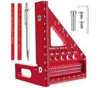 3D Speed Square, Carpenters Square with 2 Pencil 1 Tungsten Carbide Scribe