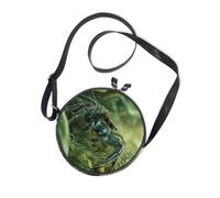 3d Spider Green Round Crossbody Camera Bag for Womens Trendy with Adjustable Strap Shoulder Bags Date Canvas Messenger Purse