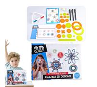 3D Spiral Drawing Board | Creative Toy with Stencils and Versatile DIY Supplies for Home, School, Outdoor and Birthday