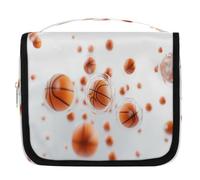 3D Sports Ball Basketball Travel Toiletry Bag for Women Men Girls Boys Kids Makeup Cosmetic Bag Hanging Wash Bag Toiletries Organizer Shower Bag