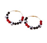 3D Sports Earrings Football, Soccer, Basketball, Softball Hoop Earrings for Sensitive Ears 3D Sphere Huggie Hoops Jewelry Gifts for Women Men Teens Player Fan, Alloy Steel, No Gemstone