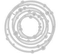 3D Spotted Line Circle Nesting Frame Cutting Dies for Card Making Metal Cutting Dies for Photo Paper Craft Album Decorative DIY Scrapbooking Embossing Card Making Supplies Decor Scrapbooking Die-Cuts