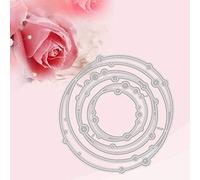 3D Spotty Circle Frame Metal Cutting Dies for Card Making, Cut Stencils for DIY Scrapbooking Photo Album Paper Decorative Craft for Greeting Cards Invitation Birthday Gift Punch Stencil Cutting Dies