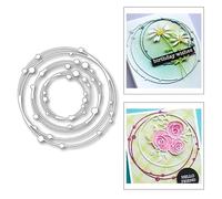 3D Spotty Line Circle Nesting Frame Metal Cutting Dies For DIY Scrapbooking Album Decorative Embossing Craft Dies Cut