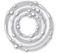 3D Spotty Line Circle Nesting Frame Metal Cutting Dies for Greeting Card Making and DIY Scrapbooking Album Decoration - Embossing Arts Craft Accessories for Scrapbooking and Card Making Die-Cutting