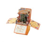 3D Spring Out Christmas Cards, Unique Folded Christmas Card with Envelopes Stickers, Winter Scene Holiday Greeting Cards with Tree, for Friends, Family and Loved Ones