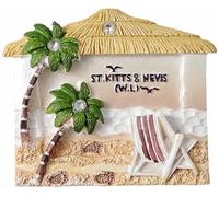 3D St. Kitts and Nevis Fridge Magnet Travel Souvenir Refrigerator Decoration Magnet Hand Painted Craft