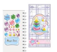 3D Stack Stickers - Shiny Finish for Miniature Making - Embossed Crystal Building Stickers, for Classroom Rewards, Home Decoration, Birthday Parties, Kids, Girls and Enthusiasts