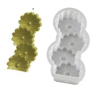 3D Stacking Heart Silicone Molds Plasters Epoxy Resin Flower Ornament Casting Flower