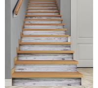 3D Stair Stickers, Peel and Stick Staircase Sticker, 14 PCS 18x100CM Self Adhesive Stair Riser, Vinyl Wallpaper DIY Stair Decal Mural for Stair Steps Home Decoration Kitchen Bathroom (B)