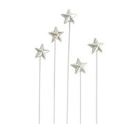 3D Star Cake Insert Star Gold Silver Star Cake Toppers, DIY Cake Decoration Happy Birthday Party Cake Decor for Birthday Party(silver-star)