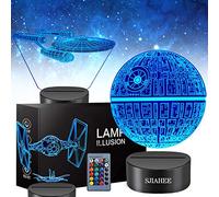 3D Star Wars Lamp -3 Patterns Night Light with Timing Remote Control and 16 Color Changing Decor lamp, Star Wars Toys Birthday for Boys Men Kids Fans