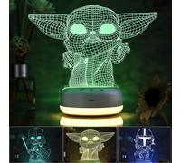 3D Star Wars Night Light for Kids - 3 Patterns and 16 Color Change Decor Lamp - Warm White Light for Sleep - Star Wars Toys for Kids - Birthday & Chri