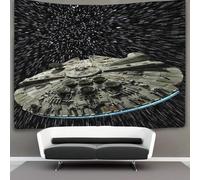 3D Star Wars Printed Wall Blanket Home Decoration Bedding Poster Wall Art Millennium Falcon Tapestry Tapestries Wall Hanging Soft Polyester for Bedroom Living Room Dorm Home Decorations 150cmx200cm