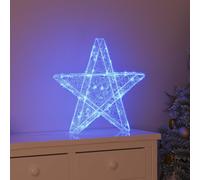vidaXL 3D Star with 50 LEDs Blue 55 x 53.5 x 10 cm Acrylic