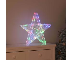 3D Star with 50 LEDs Multicolour 55 x 53.5 x 10 cm Acrylic