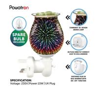 (3D Starburst) Aroma Lamp Plug-In Wax Warmer Oil Burner 3D Night Light Diffuser Sooth Electric