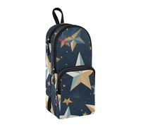 3D Stars Pencil Case, Big Capacity Pen Bag with Compartment Students Schoolbag Shape Stationery Organizer Pencil Pouch Marker Case for School Office Work