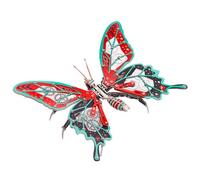 3D Steampunk Metal Mechanical Butterfly Model Kit, Snap-Fit DIY Alloy Craft, Adjustable Wings, No-Glue Assembly, Multi-Color Electroplated Display Art