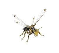 3D Steampunk Metal Model Kit DIY Mechanical Insect Assembly Puzzle, Articulated Collectible Display Model Desktop Decor Creative Gift(Mechanical Wasp)