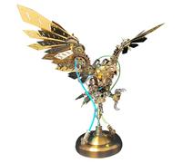 3D Steampunk Metal Puzzle for Adults, 3D Mechanical Eagle Model Kit with LED Lighting, Brain Teaser Puzzles DIY Assembling & Gift for Room Decor and Friends (650PCS)